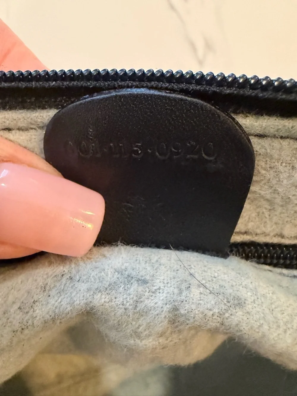 Gucci Blue Leather and Beige/Gray GG Monogram Shoulder Bag - Picture 12 of 14